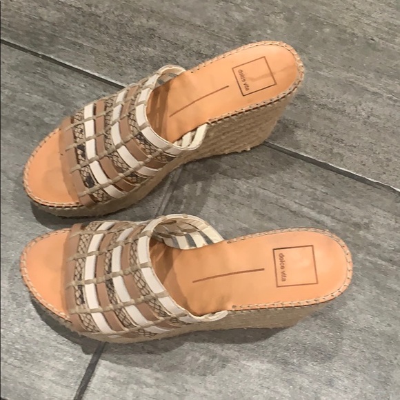 Dolce vita leather wedge sandals - Picture 2 of 3